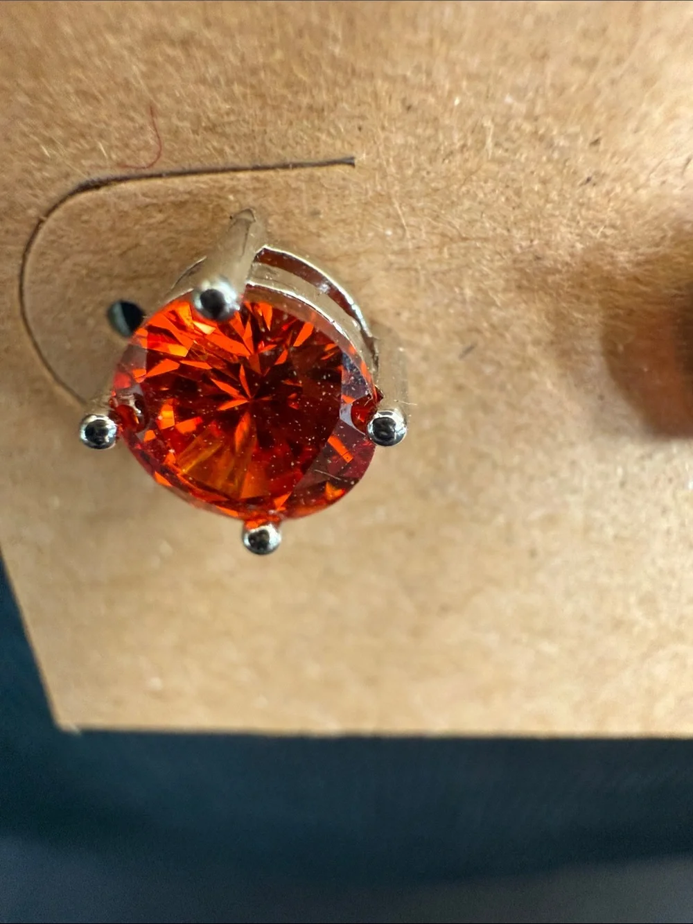 Brilliant Orange Crystal Stud Earrings - Women Jewelry